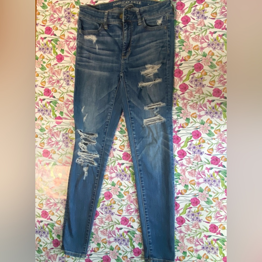 AE Next Level Ripped High-Waisted Jegging - American Eagle